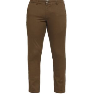 BASICS Flat Front Trousers with Insert Pockets Brown Colour Size 36