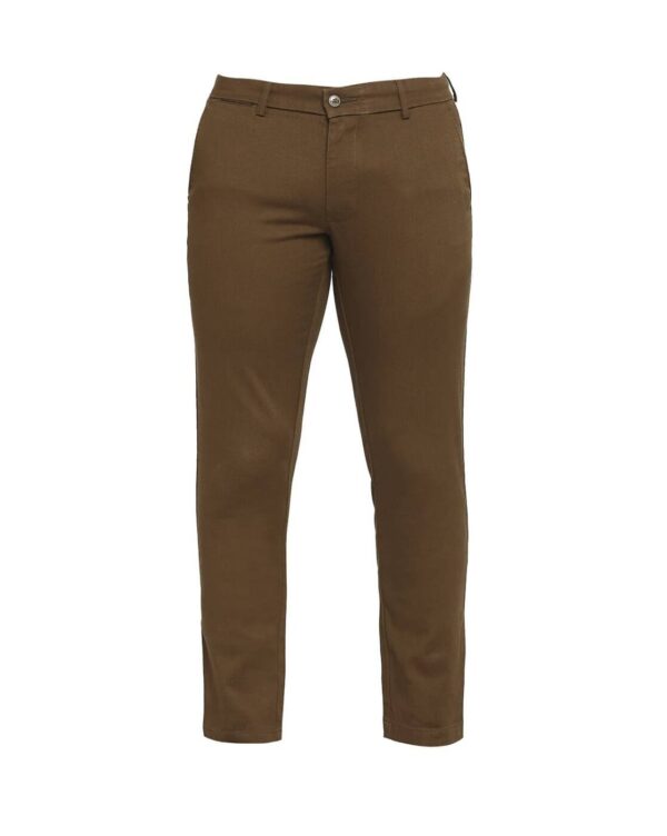 BASICS Flat Front Trousers with Insert Pockets Brown Colour Size 36