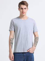Dhaaga singh men round neck grey colour T shirt size 4XL