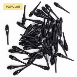 CANAVERAL 50 Plastic Soft Tip Dart Tips Black