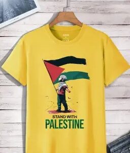 Private Lable men t shirt yellow colour size L