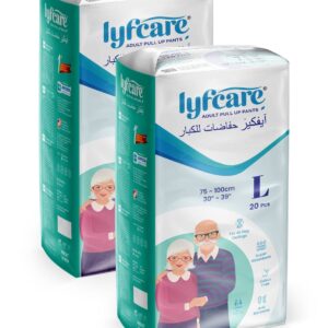 Lyfcare Unisex Set Of 2 Adult Pull Up Diaper Pants L 20Pcs Each