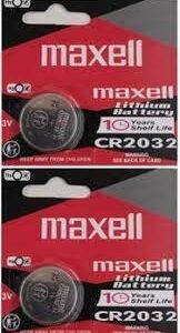 Maxell CR2032 Coin Cell Battery Pack of 2