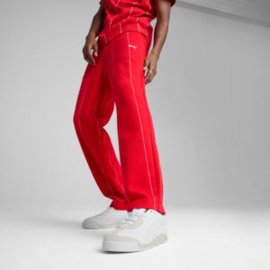 PUMA Motorsport Men Printed Mid Rise Joggers red size XL
