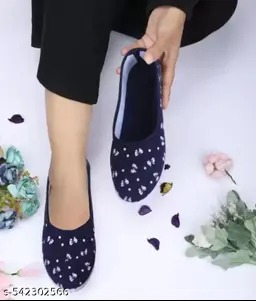 Private Lable Comfortable Fashionable Bellies for Women s and Girl s Shoes Blue Colour Size 5