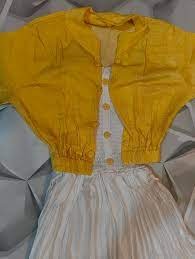 Private Lable Trendy Latest Women Western Dress Jackets Yellow Size S