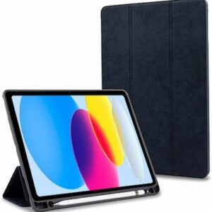 Private Lable ProElite Smart PU Flip Case Cover for Apple iPad 10th Generation 10 9 inch 2022 with Pencil Holder Black