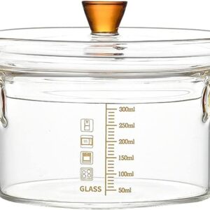 Private Lable Glass Soup Porridge Jar Handmade Storage Jars with Lid for Kitchen Egg Cooking Small