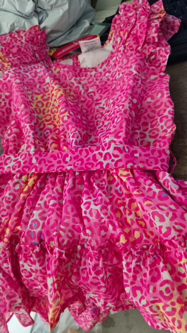 Doodle Girls Pink Embellished Fit and Flare Dress Size 4Y