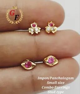 Private Lable Designer Silver Plated Earrings set of 2
