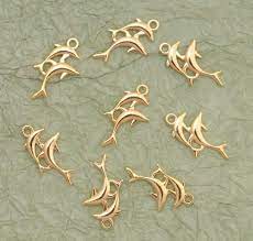 Private Lable 24 Pcs Dolphin Charms for Jewelry Making Metal 2 8 x 1 5 cm Small Ocean Sea Fish Animal Pendants for DIY Necklace Bracelets Key Rings Earring Keychain