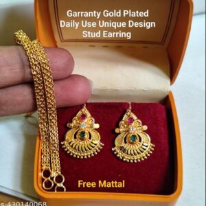Private Lable Garranty Gold plated Daily Use Unique Design Woman s Stud Earring