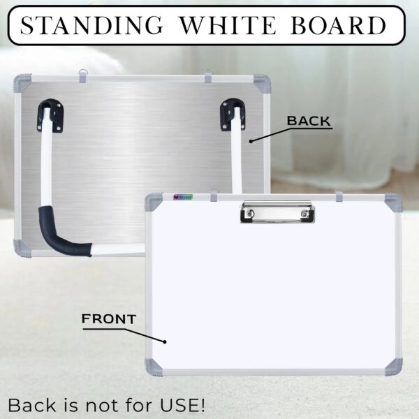 Eduway Magnetic 1 5 2 ft Dry Erase White Board with Stand Duster