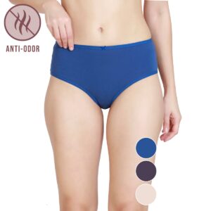 Nykd By Nykaa Pack of 3 Cotton Hipster with Anti odor NYP036 Multi Color Size M