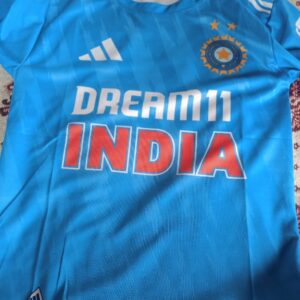 Private Lable Unisex Polyester India Cricket Team T Shirt blue colour size S