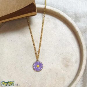 Private Lable FLORA Necklace purple and gold colour