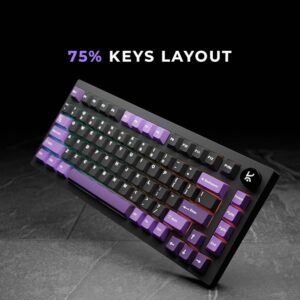 Kreo Swarm 75 Wireless Mechanical Keyboard 5 Layers Black Purple GTMX Sense Switches