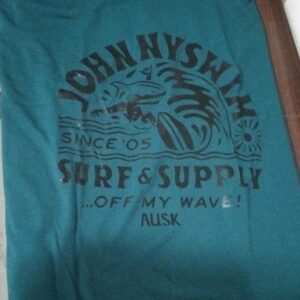 AUSK Men Printed Drop Shoulder Sleeves Applique T shirt Green Colour Size XXL