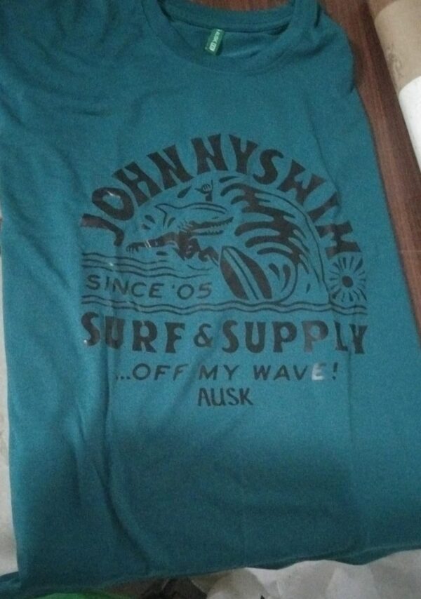 AUSK Men Printed Drop Shoulder Sleeves Applique T shirt Green Colour Size XXL