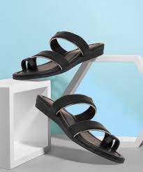 Khadim s Women Flats Sandal Black Size 8