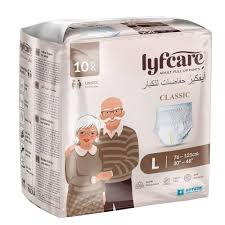 Lyfcare Classic Adult Diapers Large Size L 10 Units