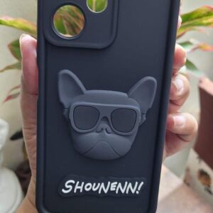 ZRN Redmi 13C 5G Back Case Cover Dog Design Stylish Designer Soft Back Case Cover Black