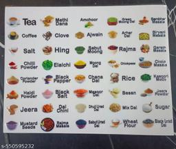 Private Lable 157 Pantry Labels for Food Containers Preprinted Black Script Kitchen Food Organization Labels for Storage Canisters and Jars Water Resistant