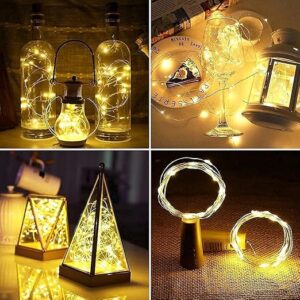 desidiya bottle lights with cork mini copper wire fairy lights pack of 2