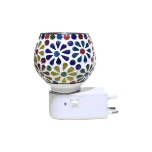 DesiDiya Ceramic Camphor Diffuser Set with Night Lamp 2W Design 1