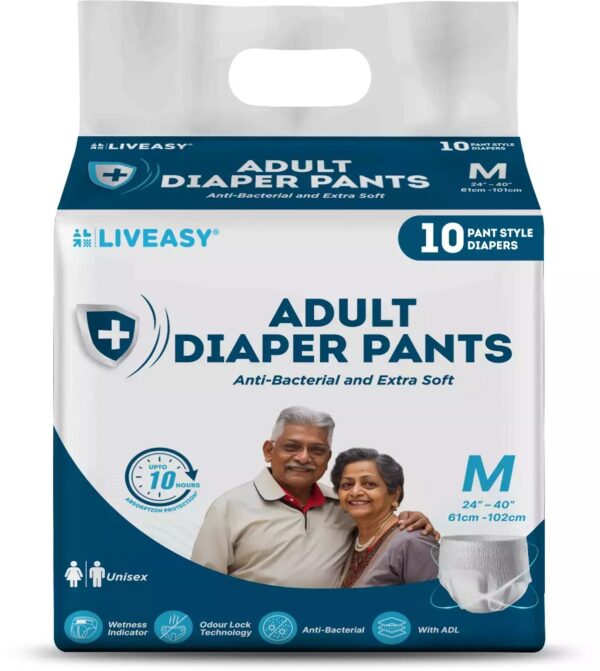 Liveasy Surgical Adult Diaper Pant Style M 10