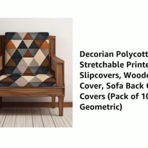 Decorian Polycotton Stretchable Printed Solid Sofa Slipcovers pack Of 10