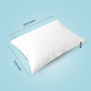 The Sleep Company Adjustable Plush Pillow Height Firmness Adjustable Zipper White Colour