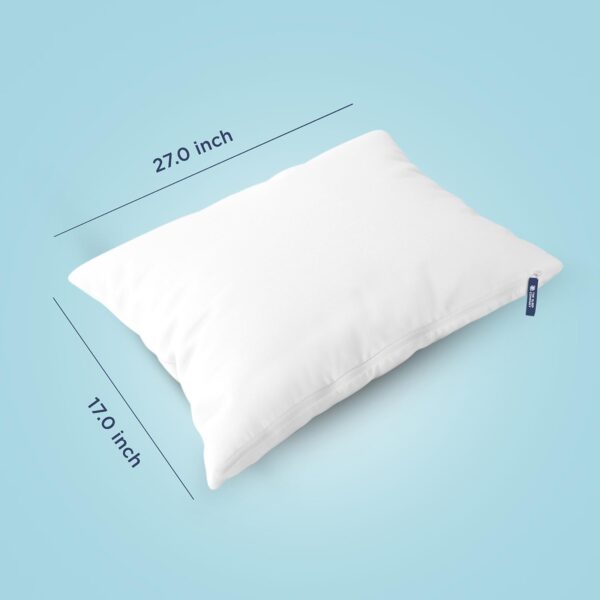 The Sleep Company Adjustable Plush Pillow Height Firmness Adjustable Zipper White Colour