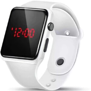 Private Lable kids led square display watch white