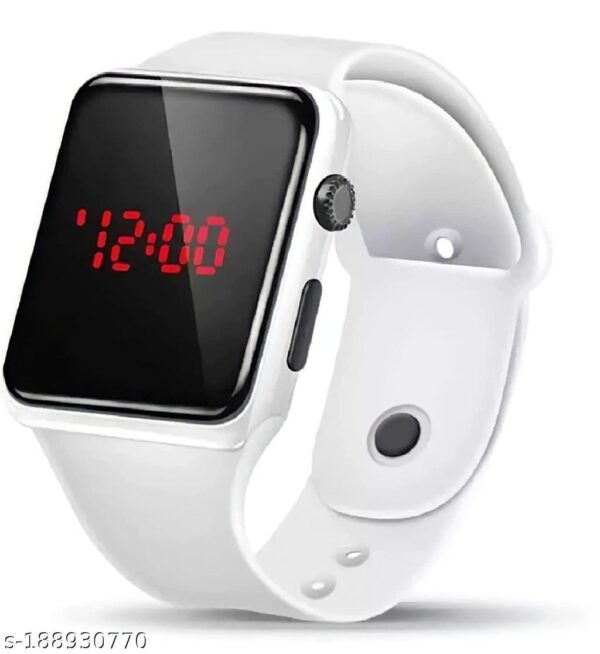 Private Lable kids led square display watch white