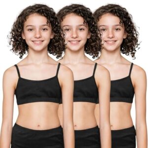Adira Starter Bra for Girls Bras for Beginner Girls Uniform Bras for Girls Flat Padding for Nipple Coverage Comfy Breathable Super Soft Material Pack of 4 Sizes XXL