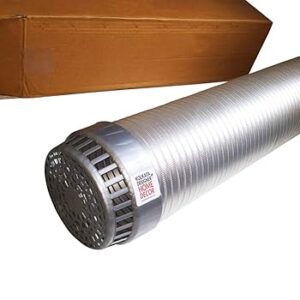 Private Lable 5 inch Chimney Exhaust Flexible Aluminium Pipe Extended Upto 6 ft with Cowl Cover Silver Tape