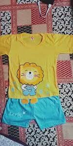 Private Lable SUN PRINTED YELLOW T SHIRT size 0 to 3 months