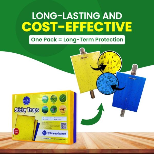 IFC Yellow Blue Sticky Traps 10 Yellow 10 Blue Chemical Free Fly Traps