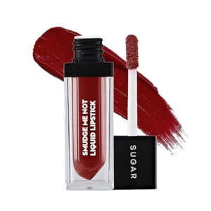 SUGAR Cosmetics Smudge Me Not Liquid Lipsticks 4 5ml 21 Aubergine Queen