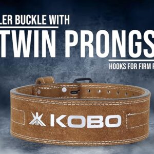 Kobo 13mm Prong Gym Belt For Weight Lifting Fitness Size L
