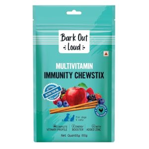 BARK OUT LOUD Multivitamin Dog Treats Fresh Chicken Immunity Chewstix 100gm