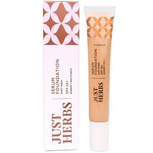 Just Herbs Serum Foundation for Face Makeup with SPF30 Dewy Finish Full Coverage Makeup Foundation For All Skin Types 20 ml