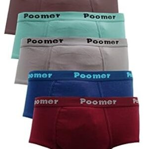 Poomer Men s Cotton Brief Size 80CM Pack of 5 Franco Brief Multicolor