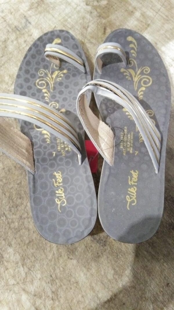 Private Lable Women Grey Slippers Color Size 7