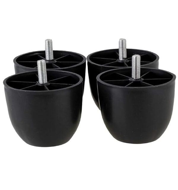 Private Lable Inch Round Heavy Quality Non Breakable Plastic Furniture Leg for Sofa Table Bad Couch Set of 4 Pieces Furniture Feet Modern Style