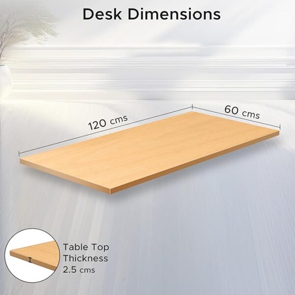 Private Lable KosmoCare Tabletop for Work Desk Station 120 x 60 x 2 5 cm Laminated Straight Edge No Pre Drilled Holes Multipurpose MDF Work Table Top for Office Home Study Use Beech