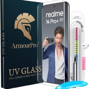 ArmourPro Military Grade UV Tempered Glass Compatible For Realme 14 Pro Plus