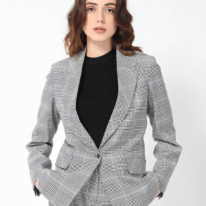 RAREISM CLASSIC CHECKERED LAPEL COLLAR BLAZER ZIVAA BLACK SIZE XL
