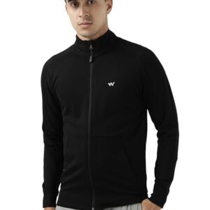 Wildcraft Men s Nylon Standard Trainer 4 Way Stretch Jacket Black Size M